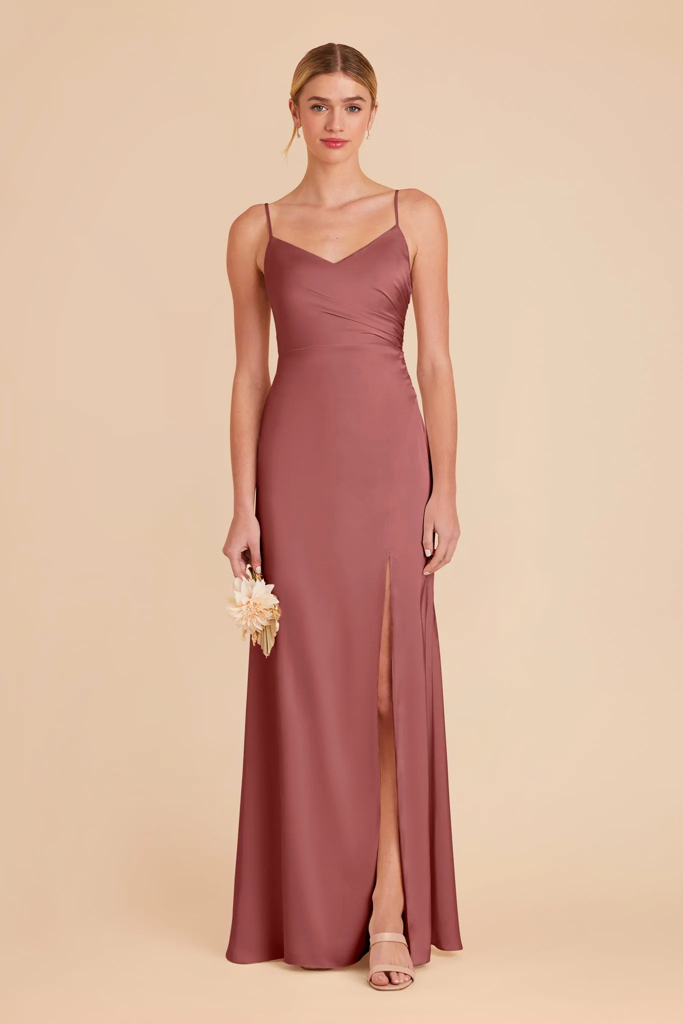 Catherine Matte Satin Dress - Wild Rose sold by Birdy Grey product image thumbnail 3