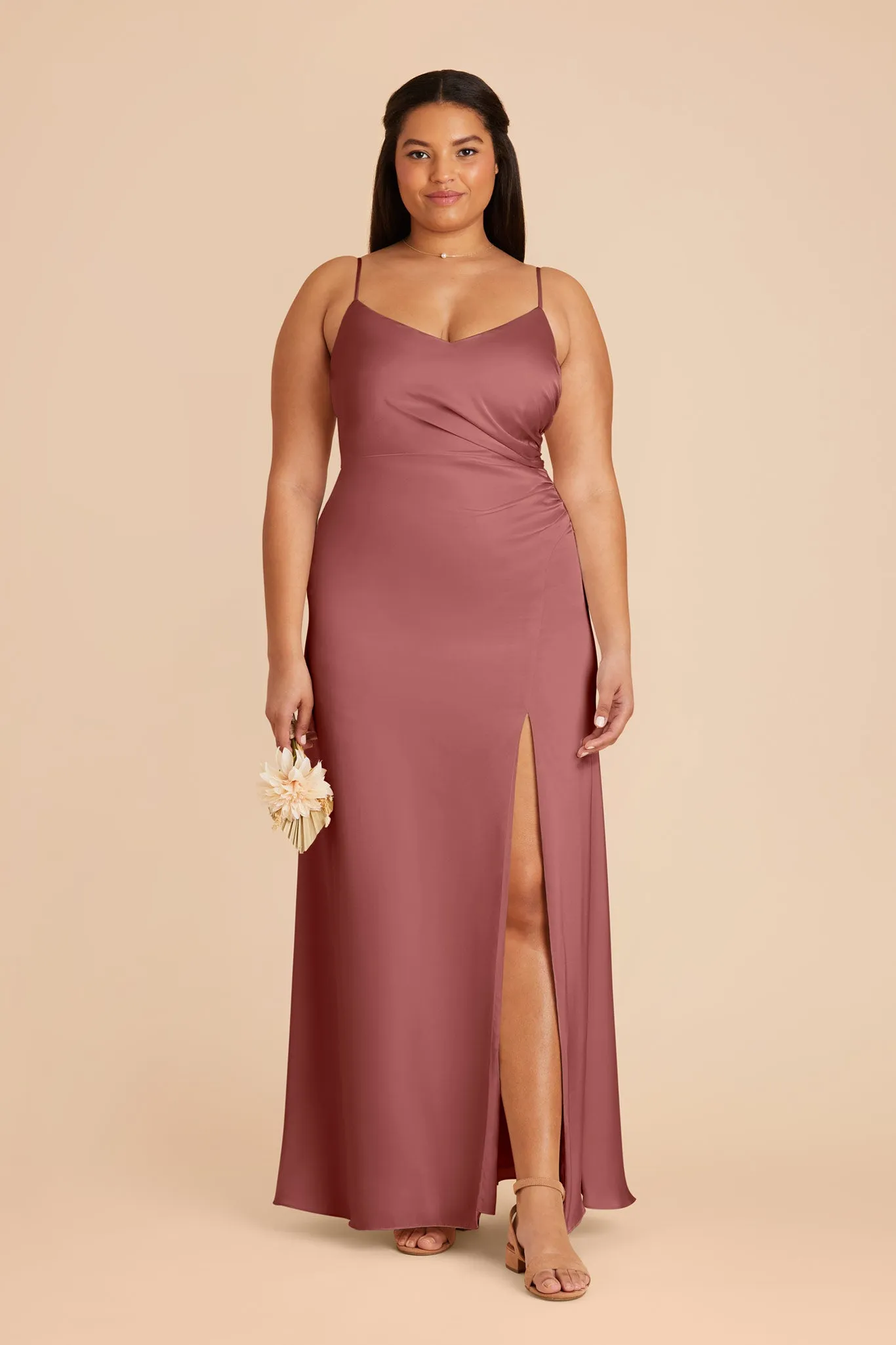 Catherine Matte Satin Dress - Wild Rose sold by Birdy Grey product image thumbnail 2