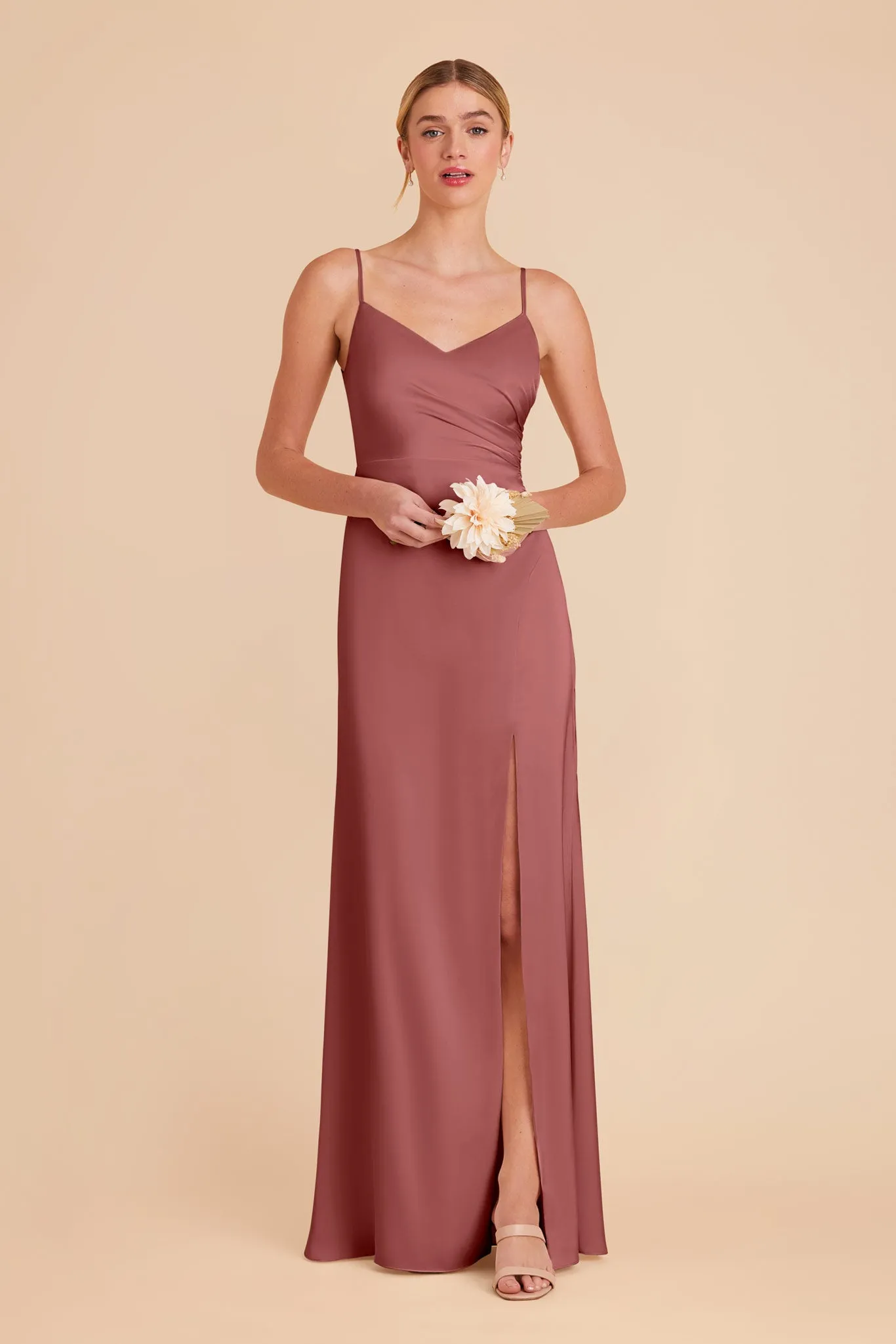 Catherine Matte Satin Dress - Wild Rose sold by Birdy Grey