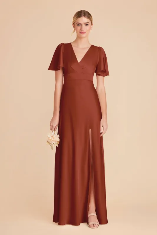 Marni Matte Satin Dress - Auburn sold by Birdy Grey