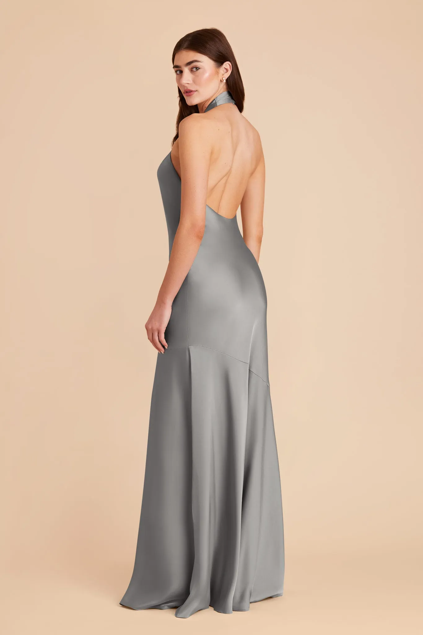 Stephanie Matte Satin Dress - Silver sold by Birdy Grey product image thumbnail 5