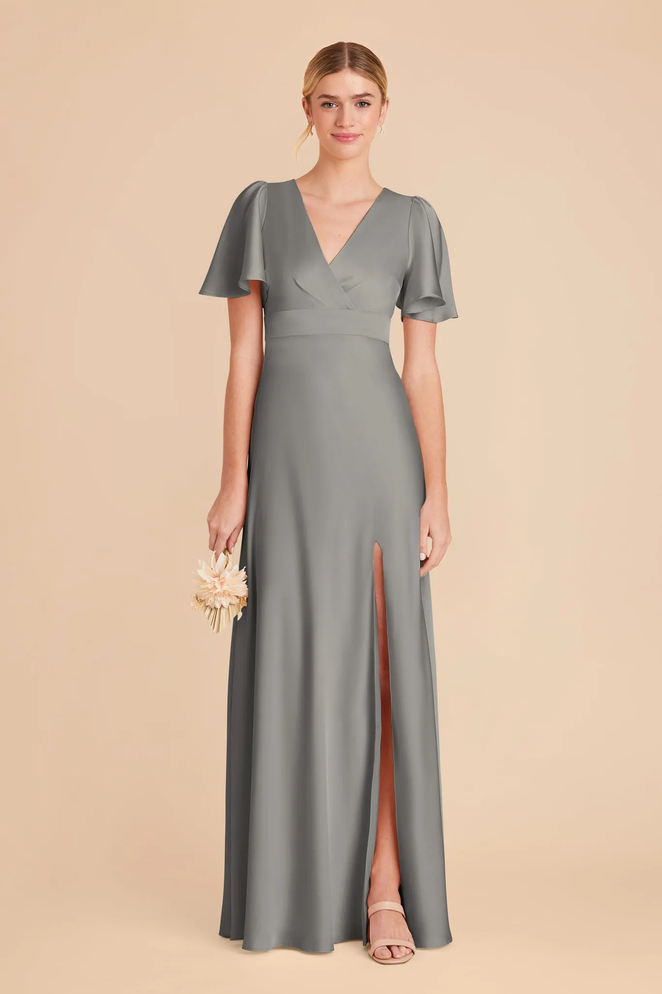 Marni Matte Satin Dress - Silver sold by Birdy Grey product image thumbnail 3