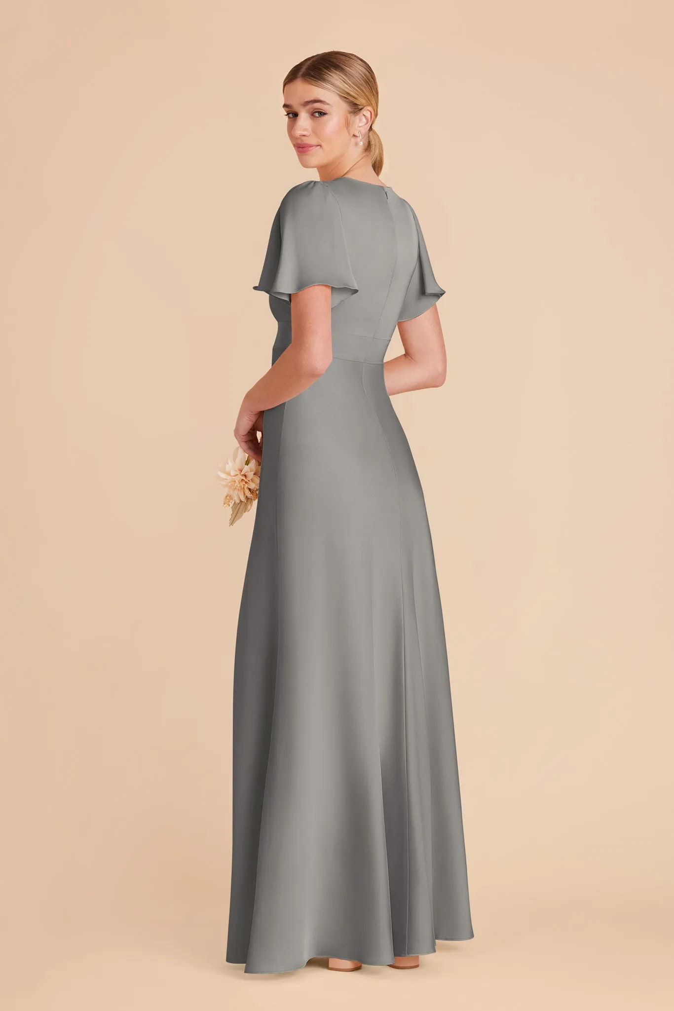 Marni Matte Satin Dress - Silver sold by Birdy Grey product image thumbnail 4
