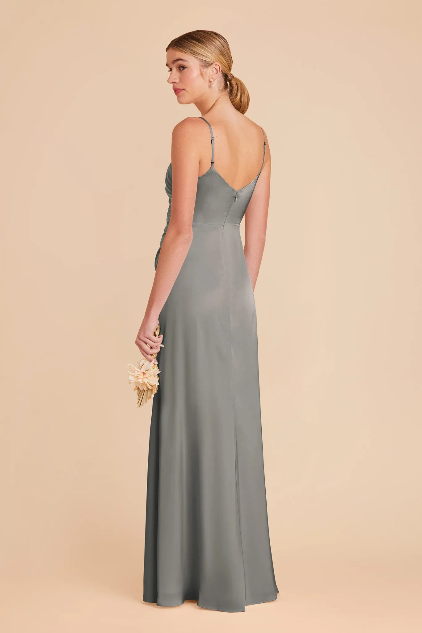 Catherine Matte Satin Dress - Silver sold by Birdy Grey product image thumbnail 5