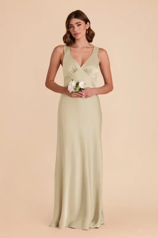 Veronica Matte Satin Dress - Prosecco sold by Birdy Grey