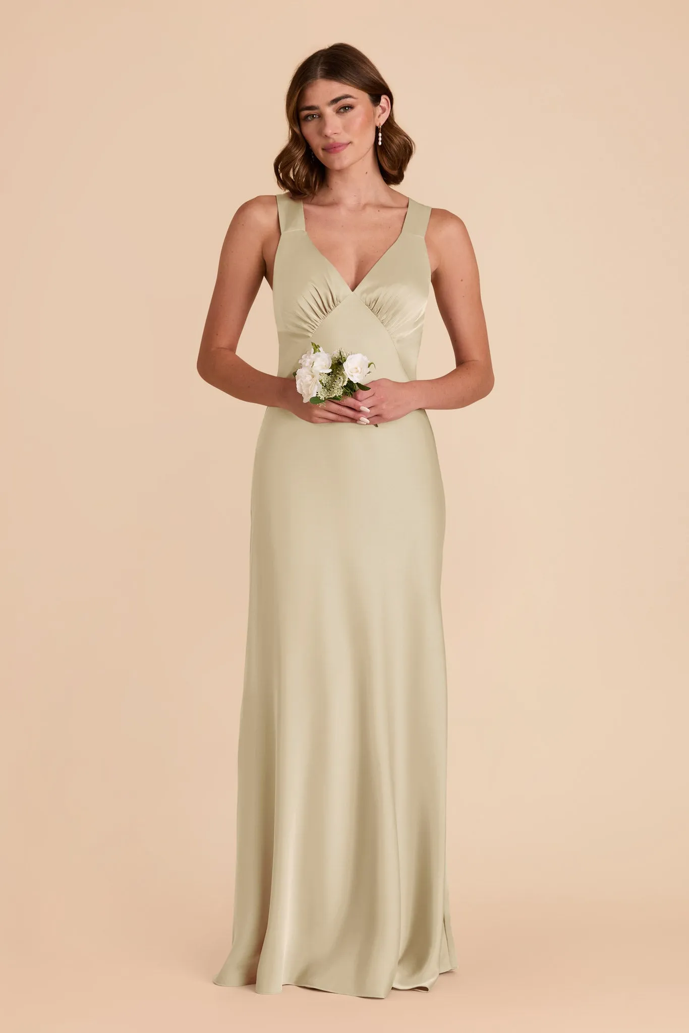 Veronica Matte Satin Dress - Prosecco sold by Birdy Grey