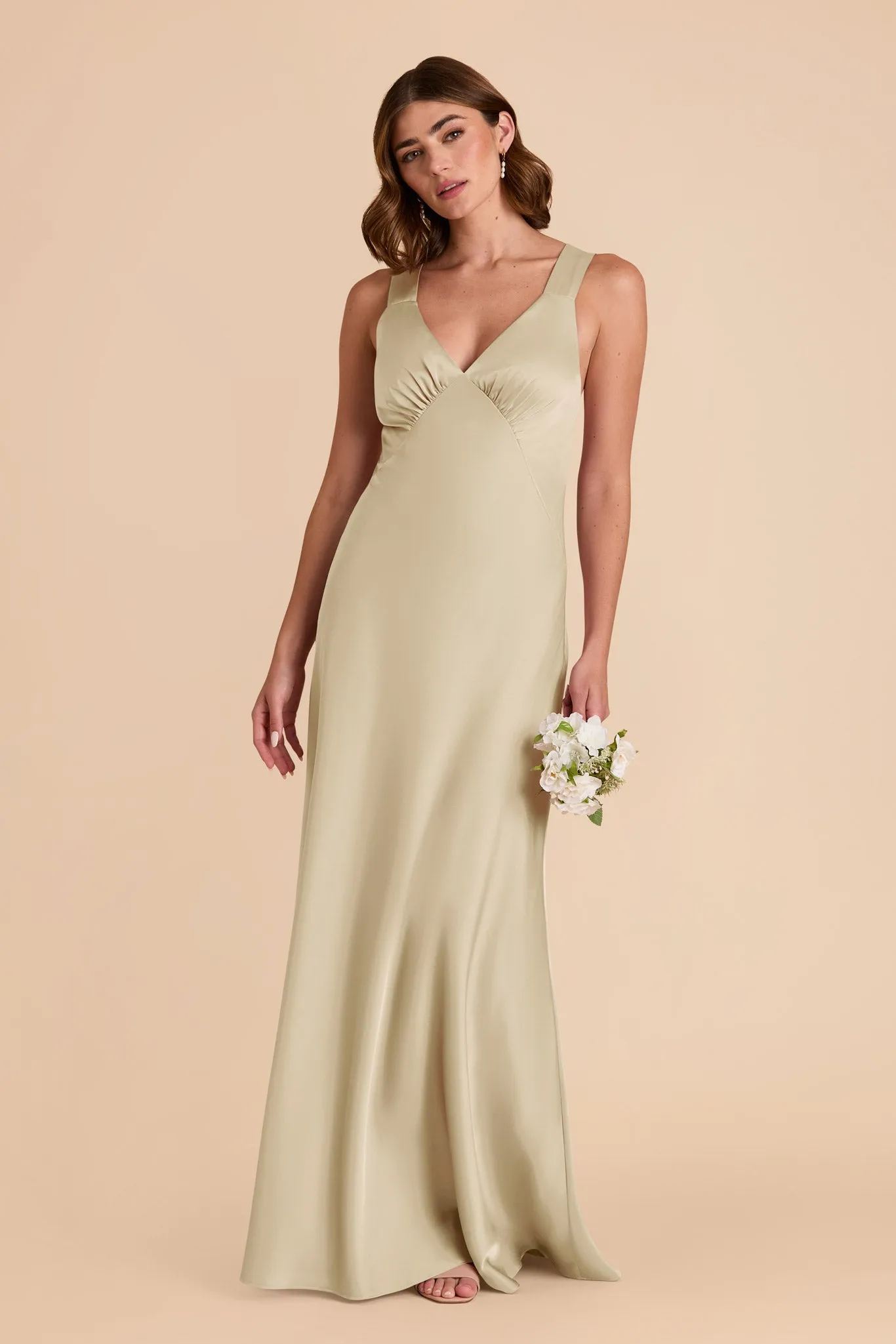 Veronica Matte Satin Dress - Prosecco sold by Birdy Grey product image thumbnail 4