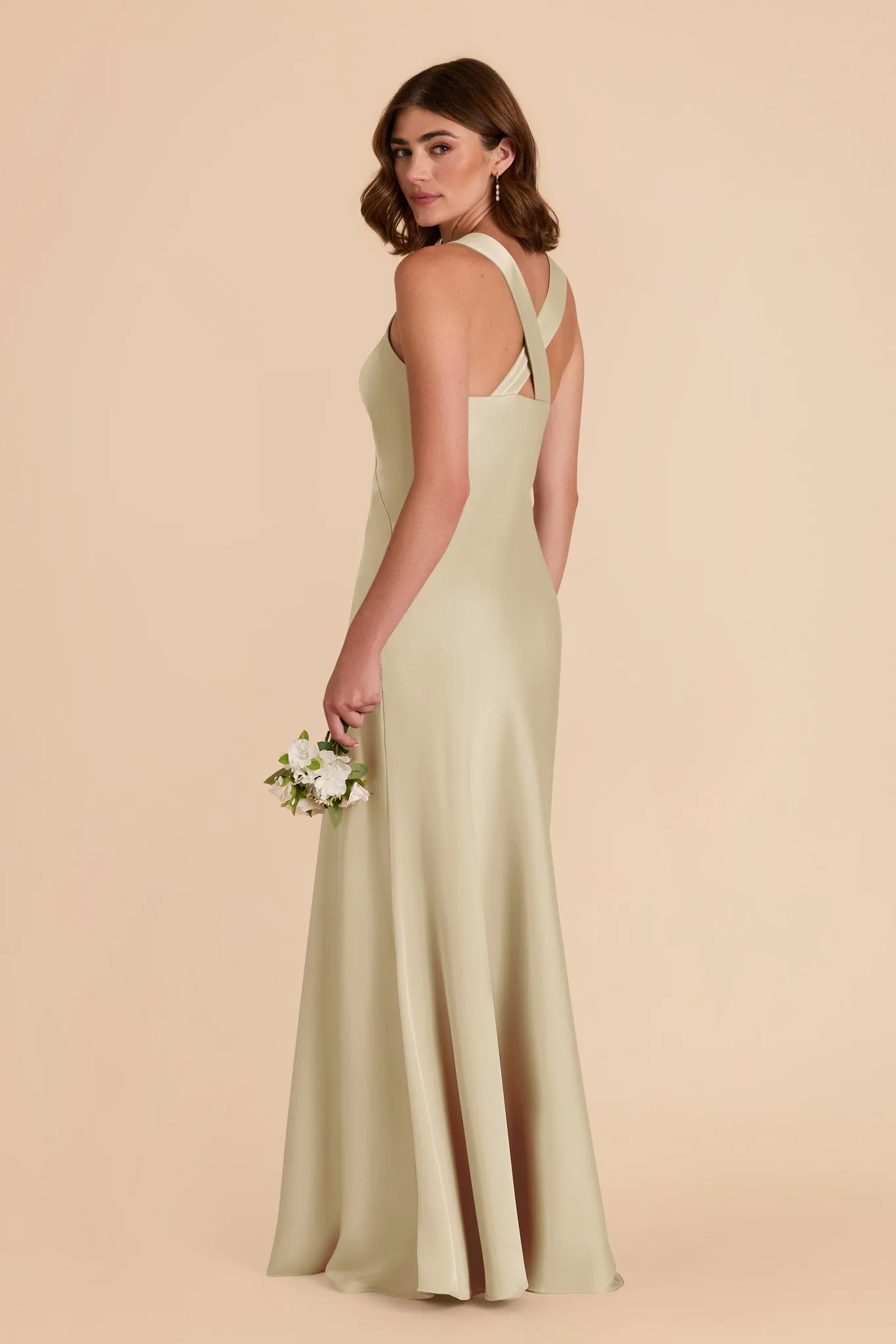 Veronica Matte Satin Dress - Prosecco sold by Birdy Grey product image thumbnail 5