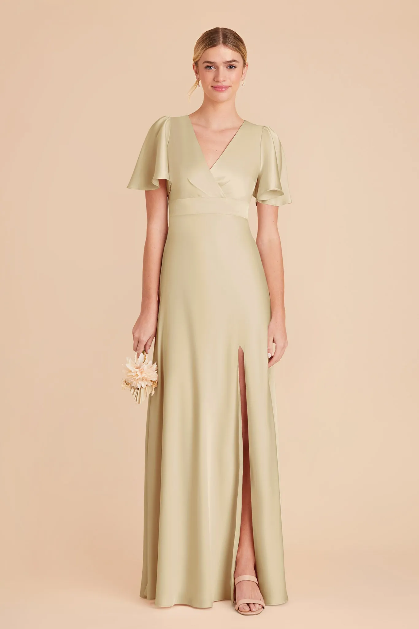 Marni Matte Satin Dress - Prosecco sold by Birdy Grey
