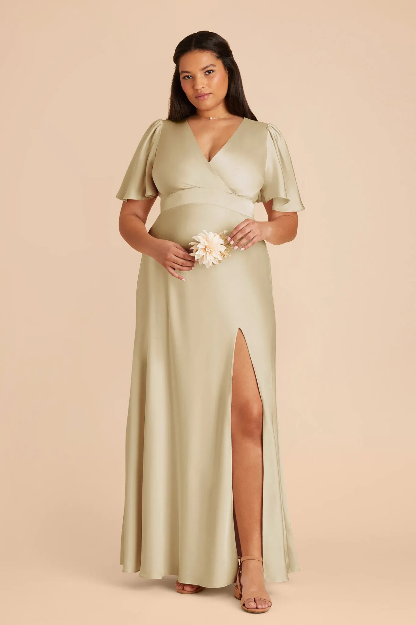 Marni Matte Satin Dress - Prosecco sold by Birdy Grey product image thumbnail 2