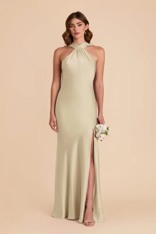 Eileen Matte Satin Dress - Prosecco sold by Birdy Grey