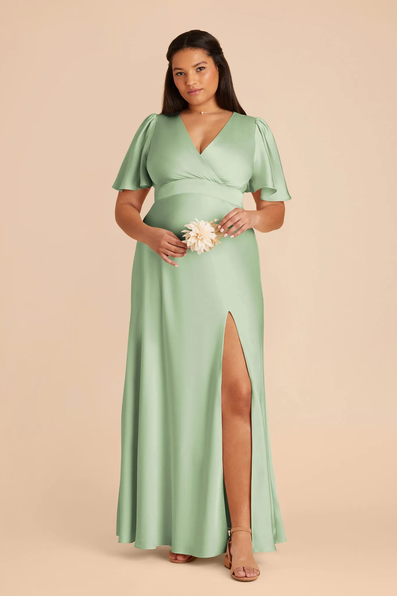 Marni Matte Satin Dress - Pistachio sold by Birdy Grey product image thumbnail 2