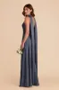 Eileen Matte Satin Dress - Dusk Blue sold by Birdy Grey