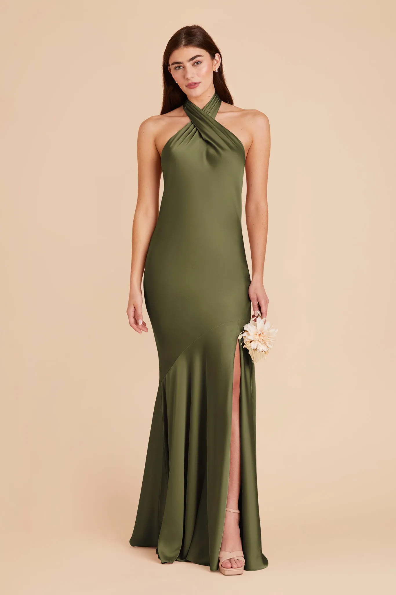 Stephanie Matte Satin Dress - Martini sold by Birdy Grey