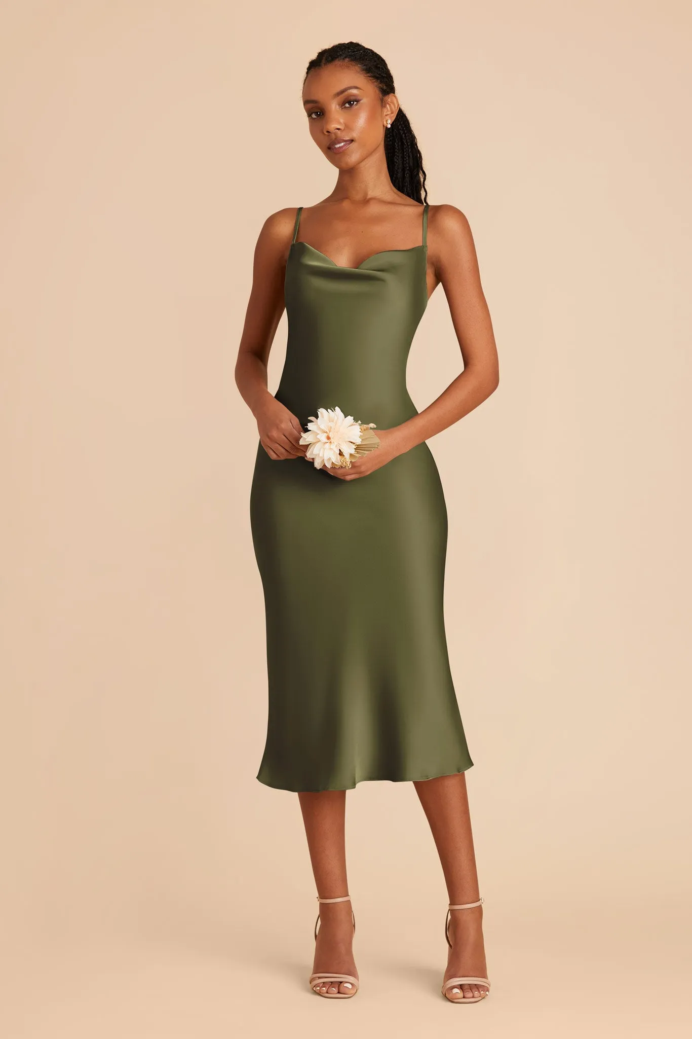Lisa Matte Satin Midi Dress - Martini sold by Birdy Grey product image thumbnail 3