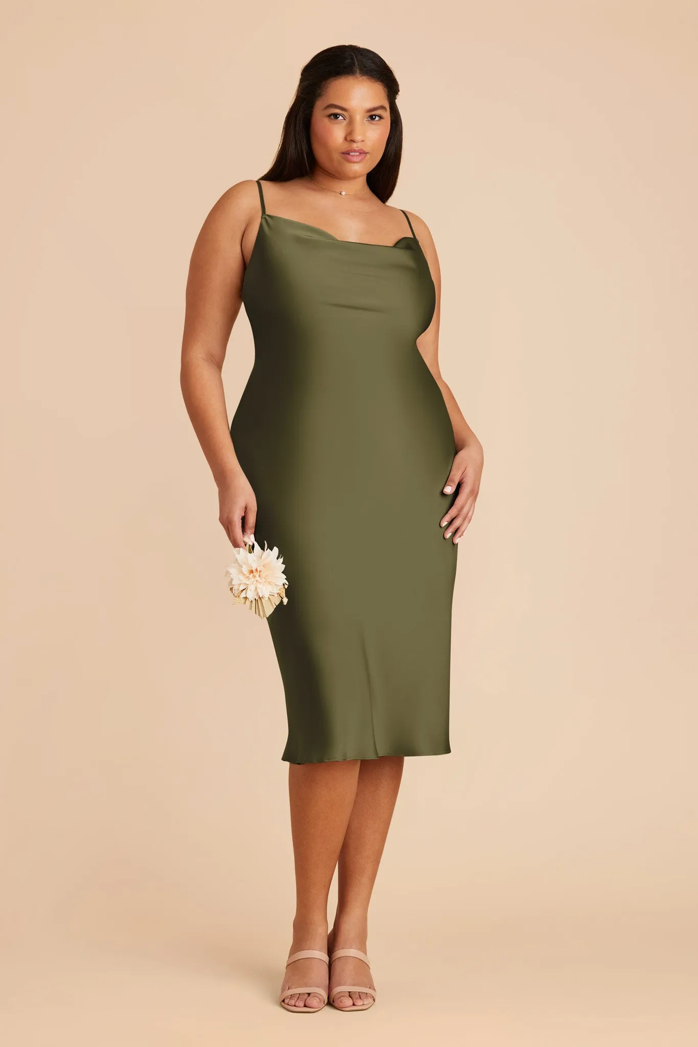 Lisa Matte Satin Midi Dress - Martini sold by Birdy Grey product image thumbnail 2