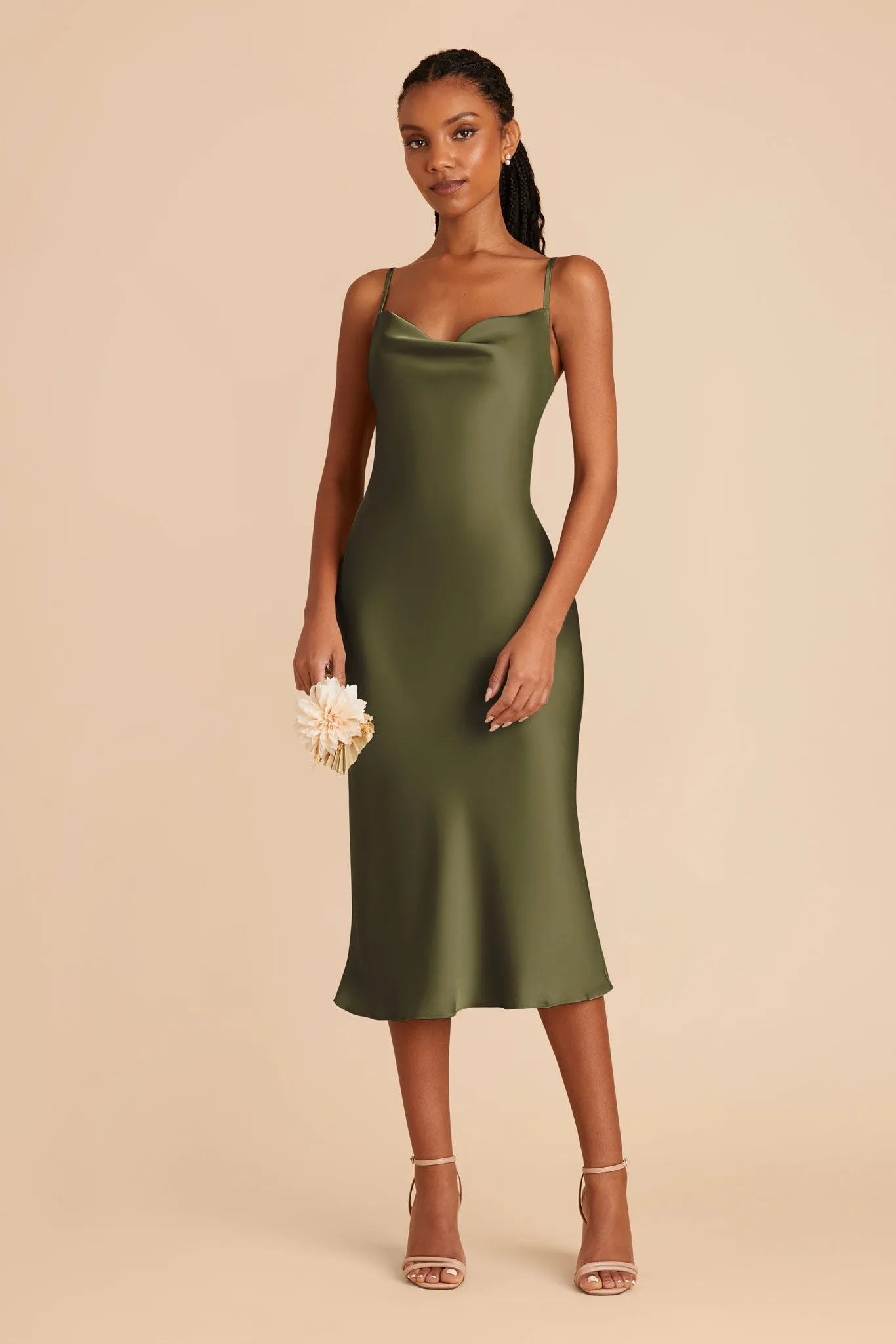 Lisa Matte Satin Midi Dress - Martini sold by Birdy Grey product image thumbnail 4