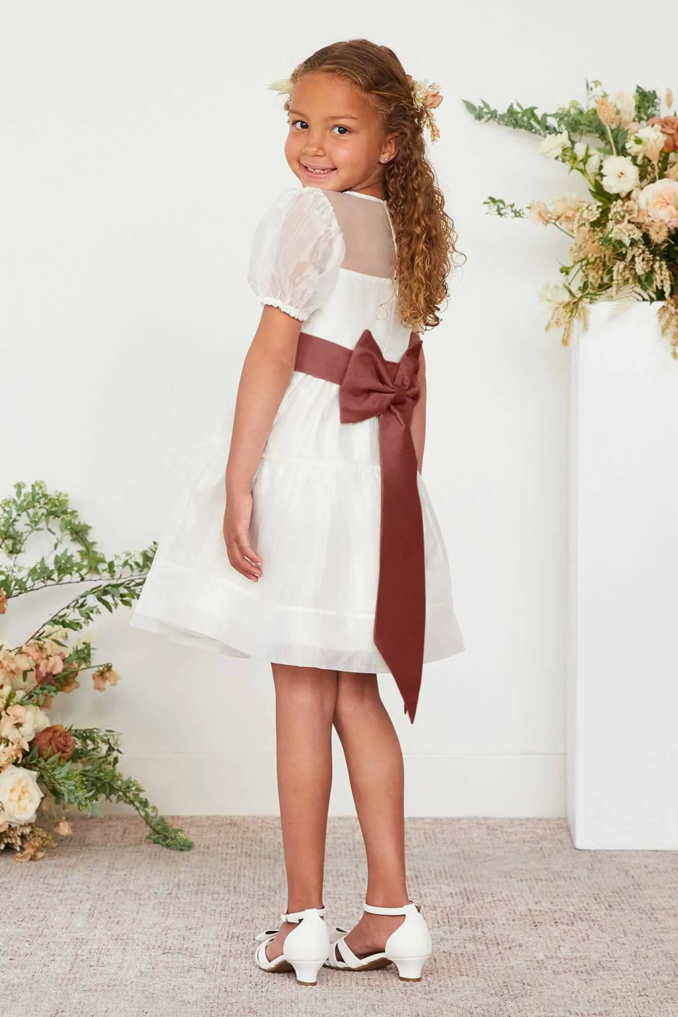 Liz Flower Girl Sash - Spice sold by Birdy Grey product image thumbnail 5