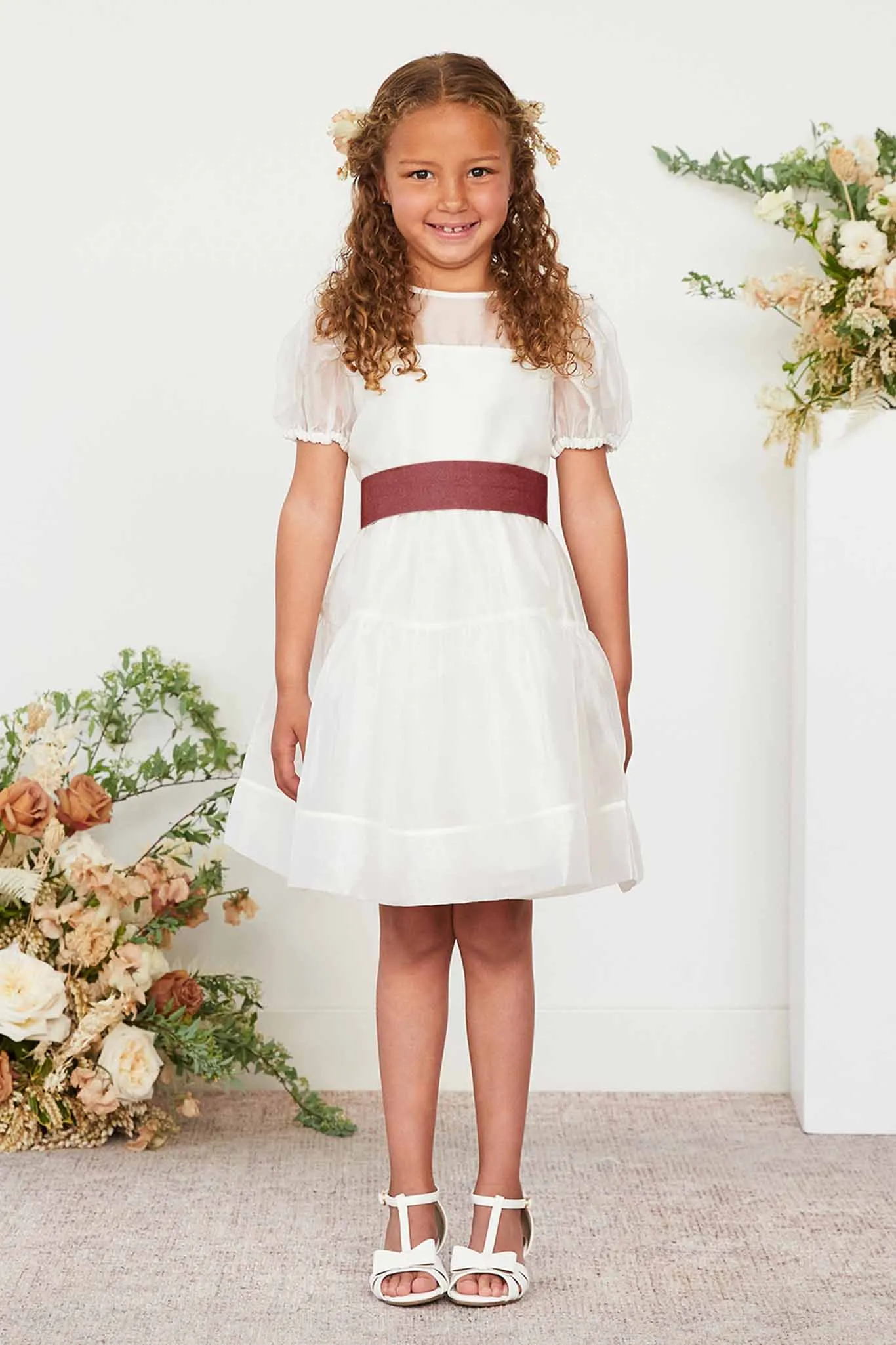 Liz Flower Girl Sash - Spice sold by Birdy Grey product image thumbnail 4