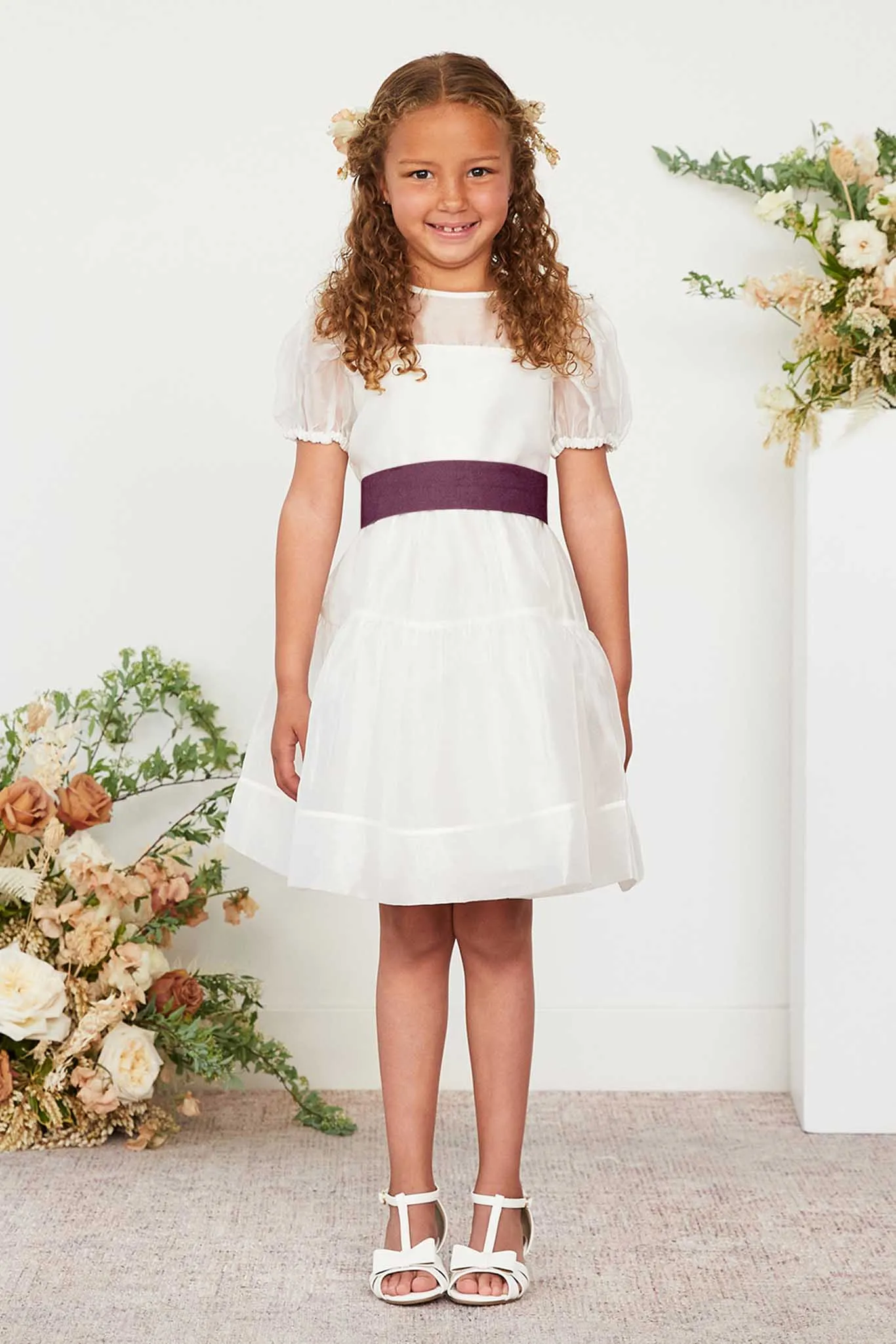 Liz Flower Girl Sash - Rosewood sold by Birdy Grey product image thumbnail 4