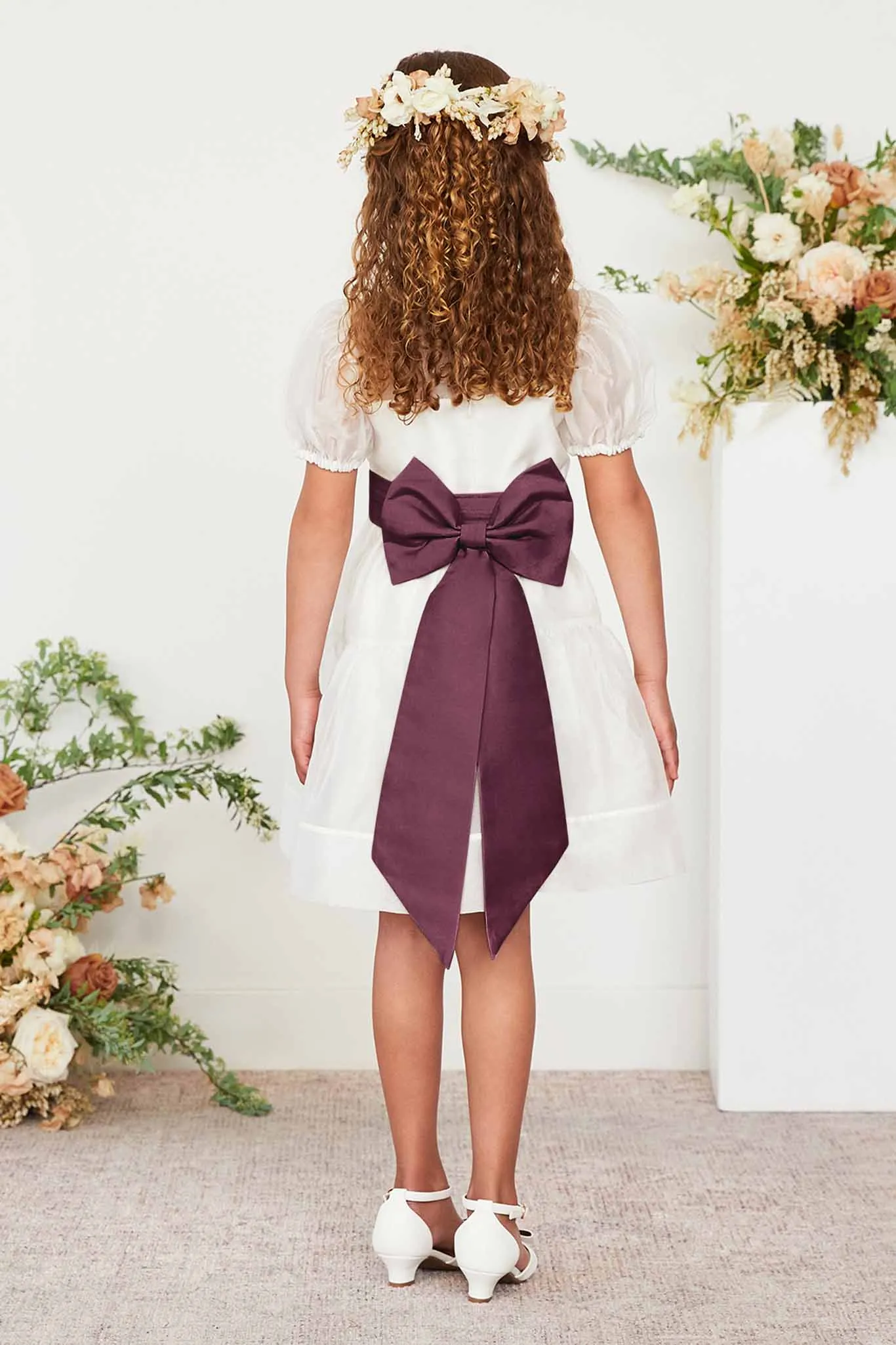 Liz Flower Girl Sash - Rosewood sold by Birdy Grey product image thumbnail 5