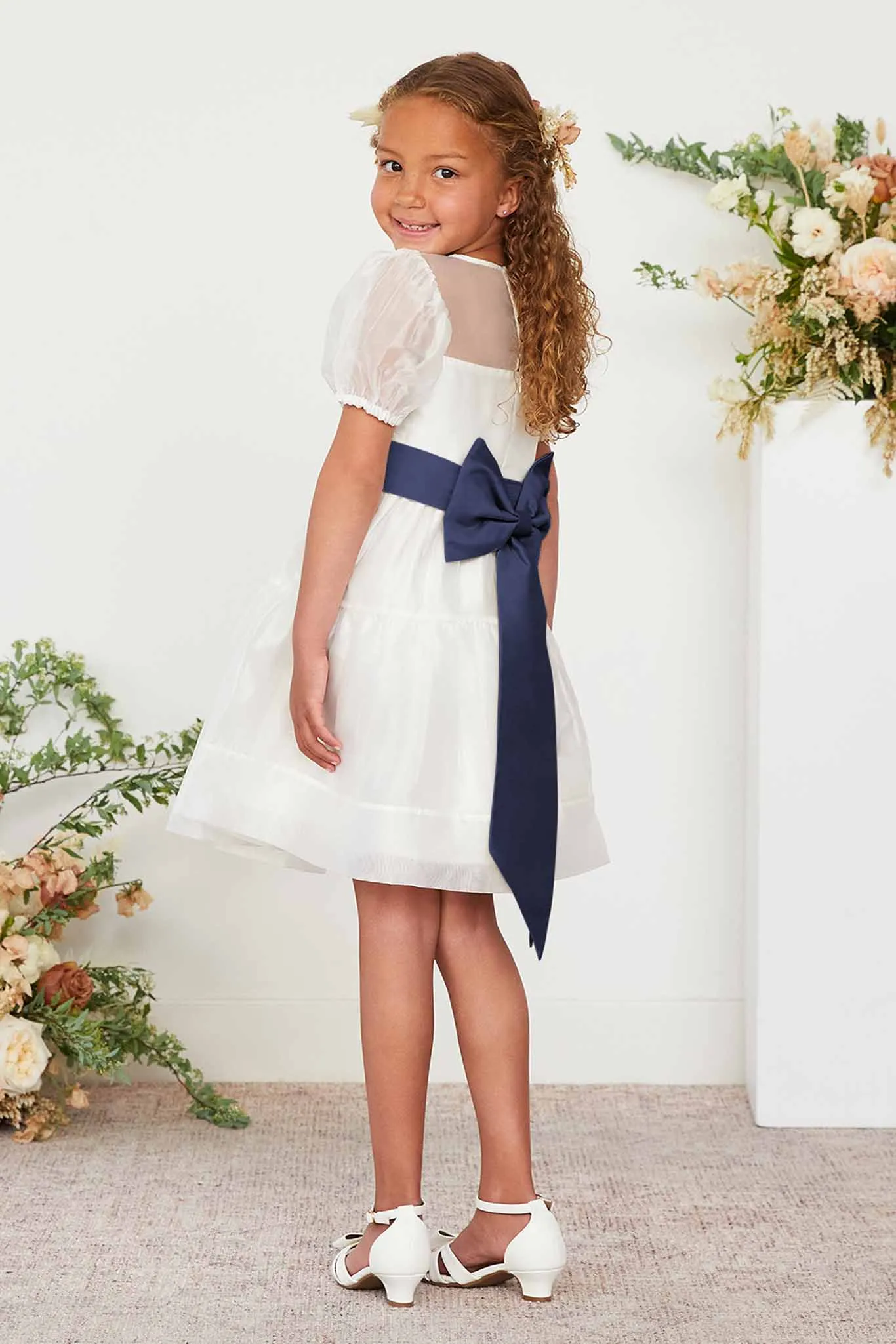 Liz Flower Girl Sash - Navy sold by Birdy Grey product image thumbnail 5