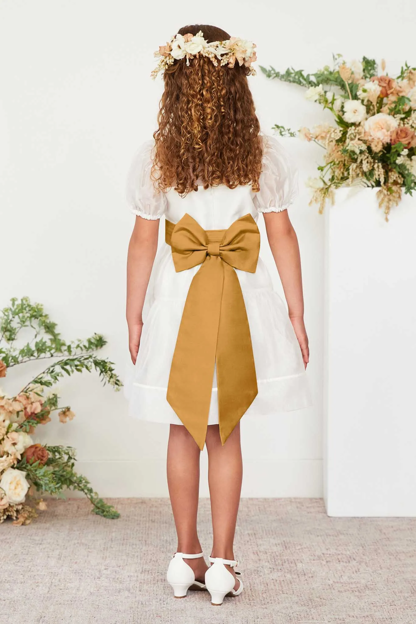 Liz Flower Girl Sash - Marigold sold by Birdy Grey product image thumbnail 5