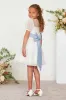Liz Flower Girl Sash - Ice Blue sold by Birdy Grey