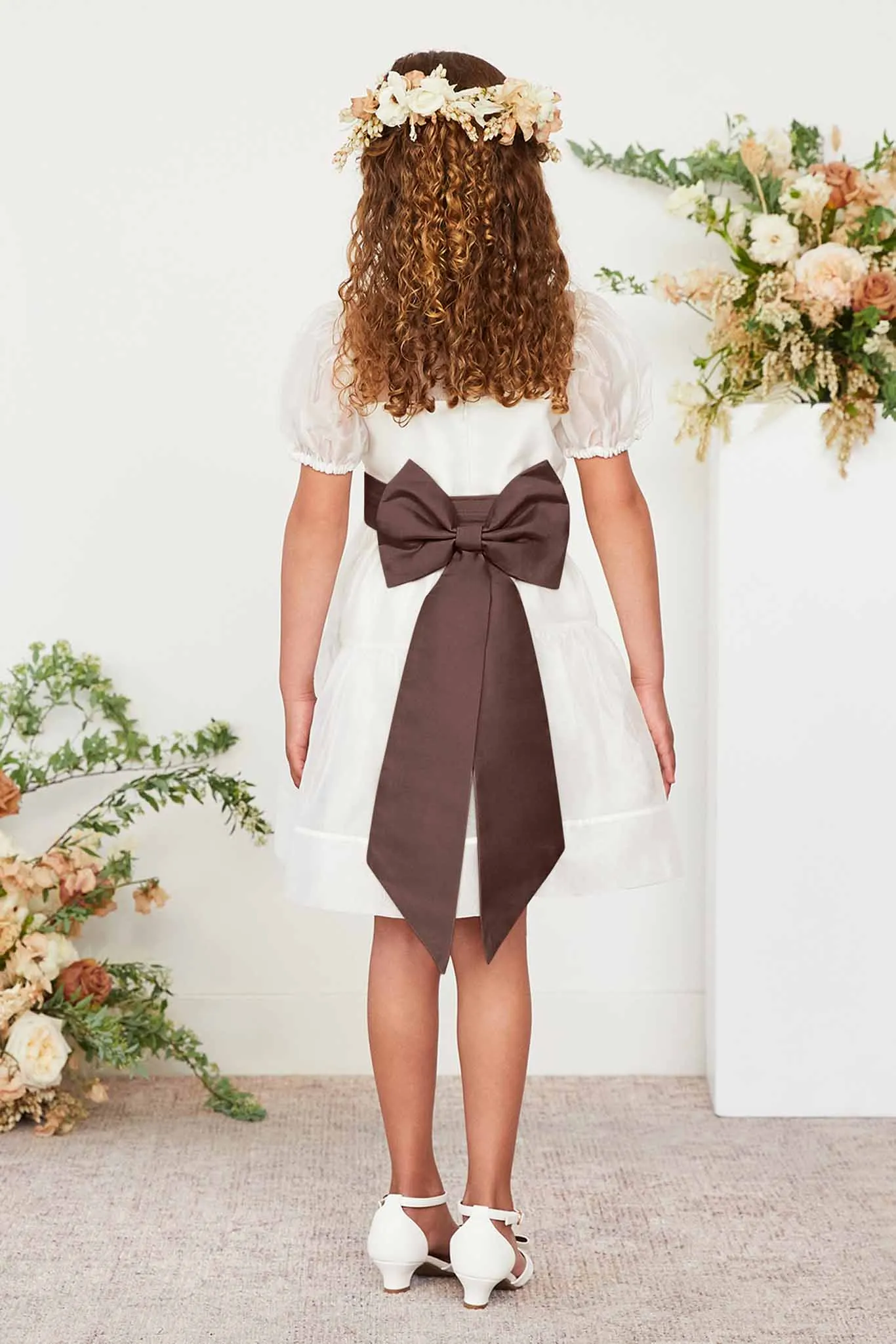 Liz Flower Girl Sash - Chocolate Brown sold by Birdy Grey product image thumbnail 2