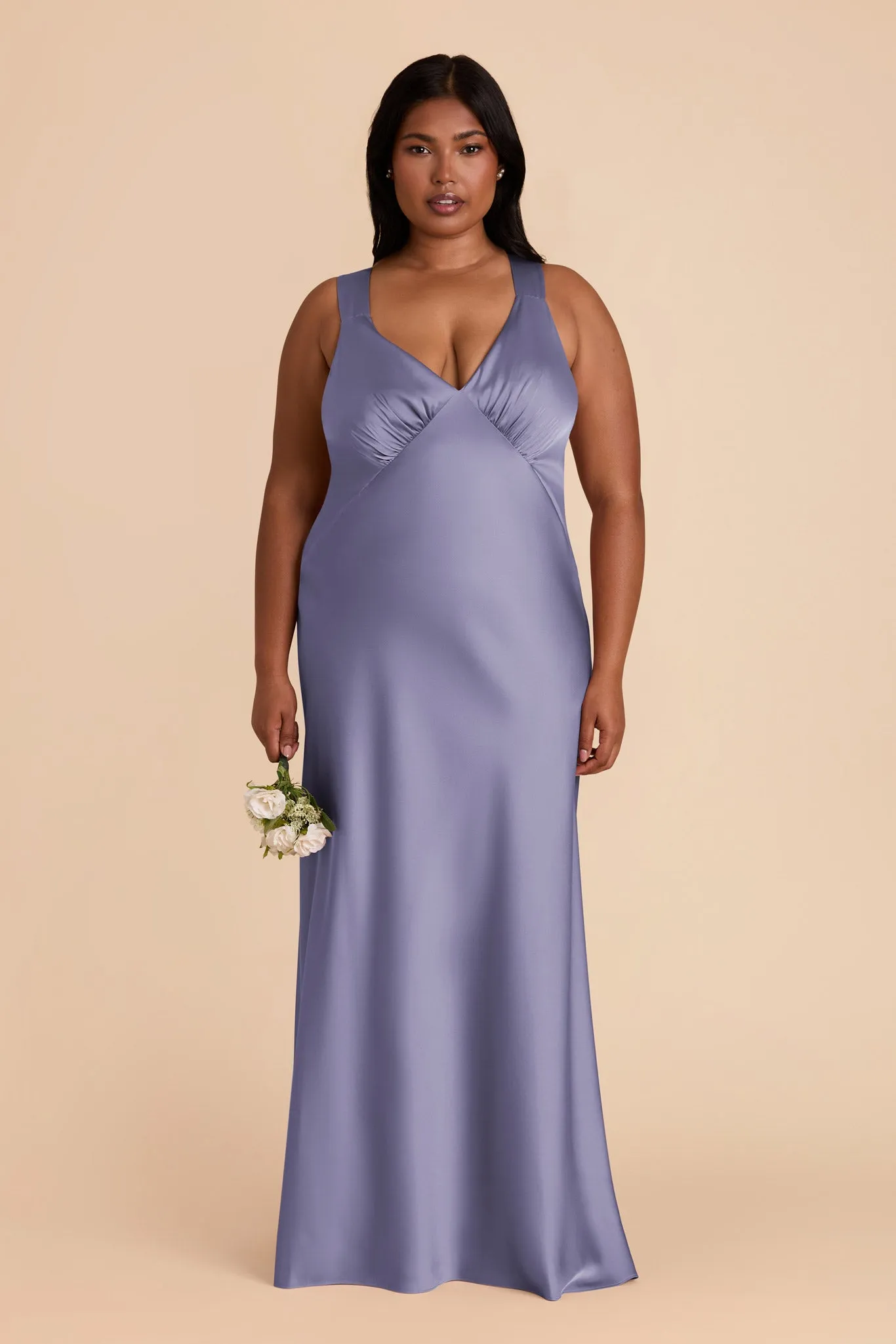 Veronica Matte Satin Dress - Wisteria sold by Birdy Grey product image thumbnail 2