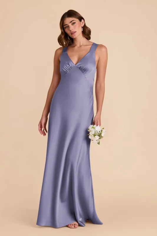 Veronica Matte Satin Dress - Wisteria sold by Birdy Grey