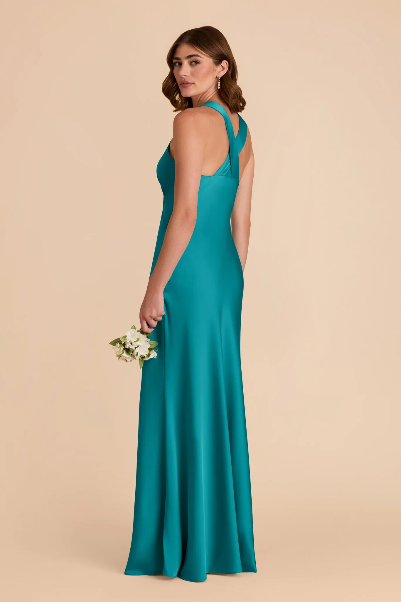 Veronica Matte Satin Dress - Teal sold by Birdy Grey product image thumbnail 5