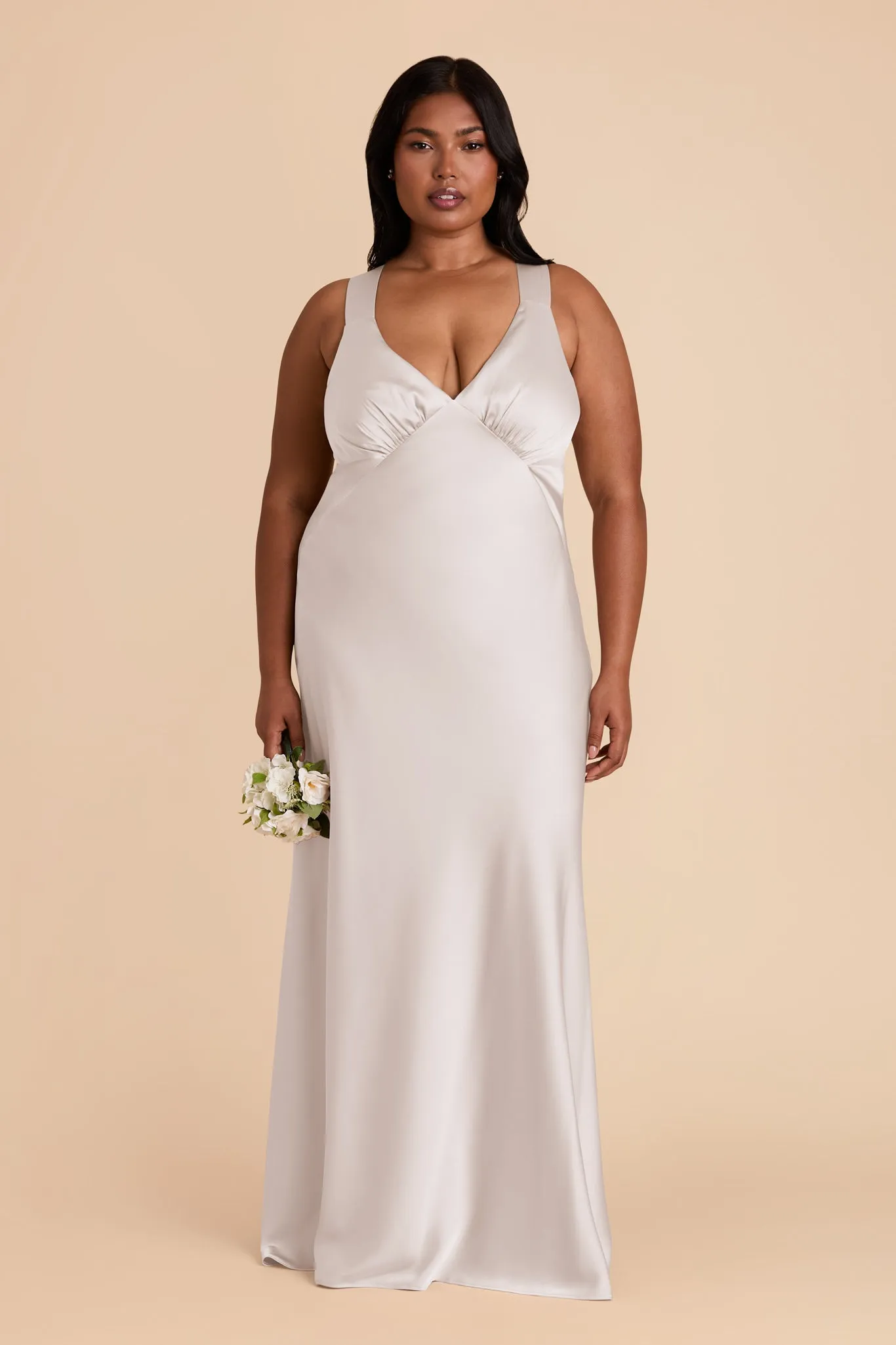 Veronica Matte Satin Dress - Platinum sold by Birdy Grey product image thumbnail 2