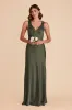 Veronica Matte Satin Dress - Olive sold by Birdy Grey