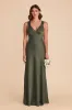 Veronica Matte Satin Dress - Olive sold by Birdy Grey