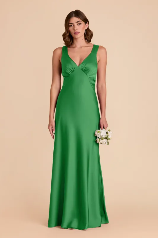 Veronica Matte Satin Dress - Kelly Green sold by Birdy Grey