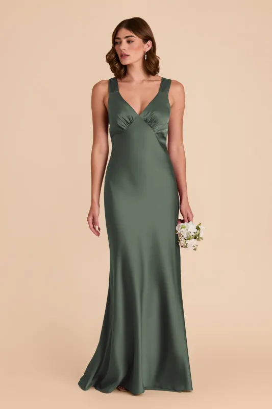 Veronica Matte Satin Dress - Eucalyptus sold by Birdy Grey
