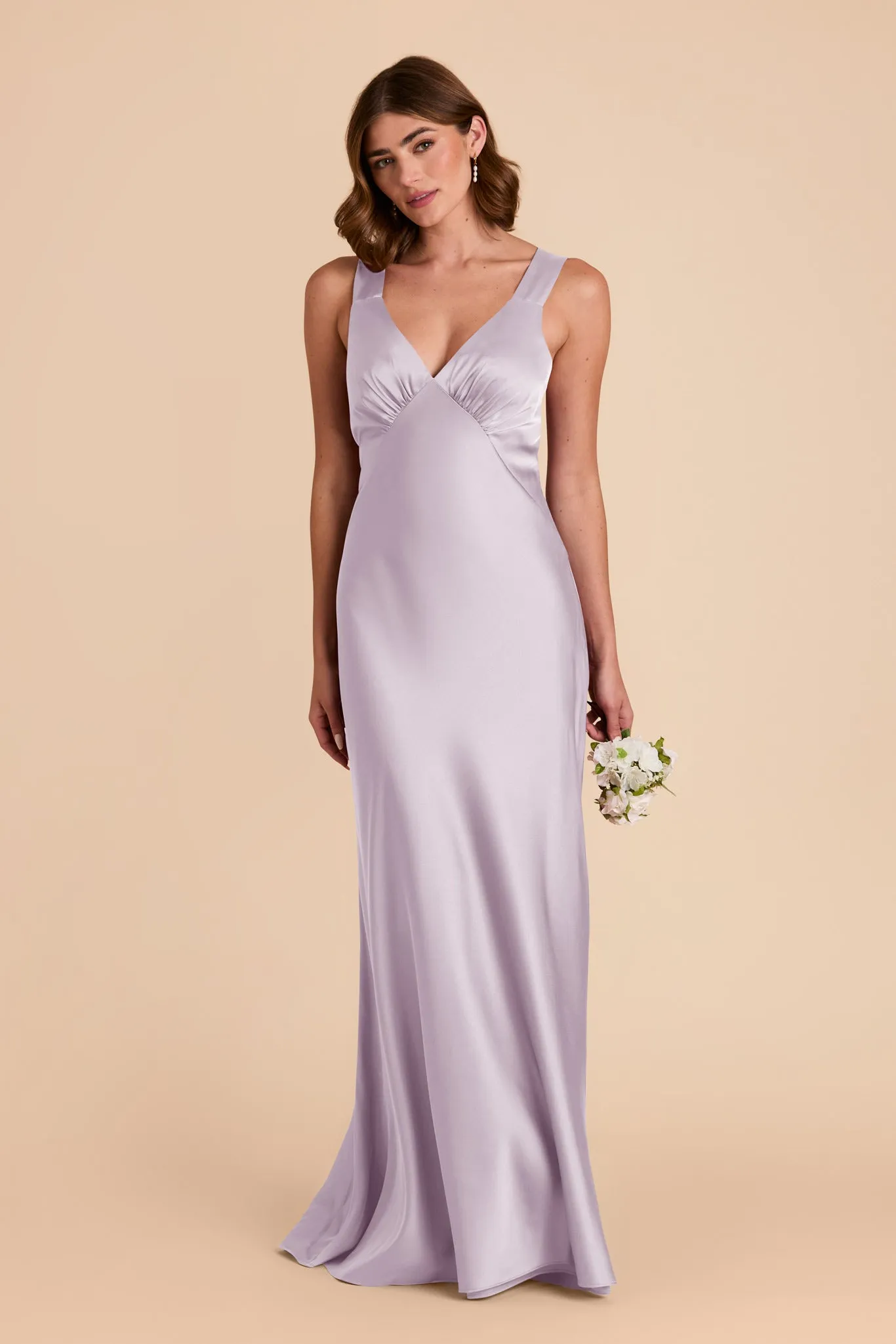 Veronica Matte Satin Dress - Dusty Lilac sold by Birdy Grey product image thumbnail 4