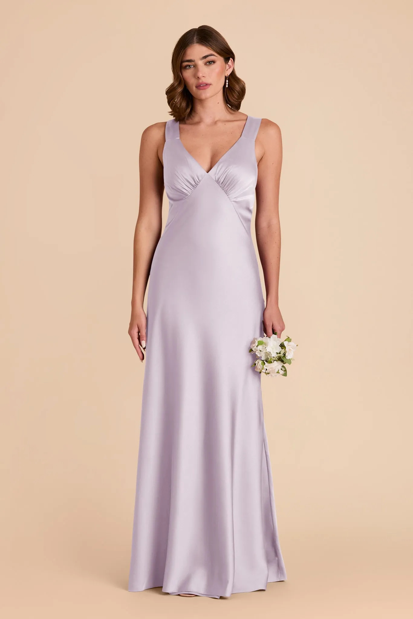Veronica Matte Satin Dress - Dusty Lilac sold by Birdy Grey product image thumbnail 3