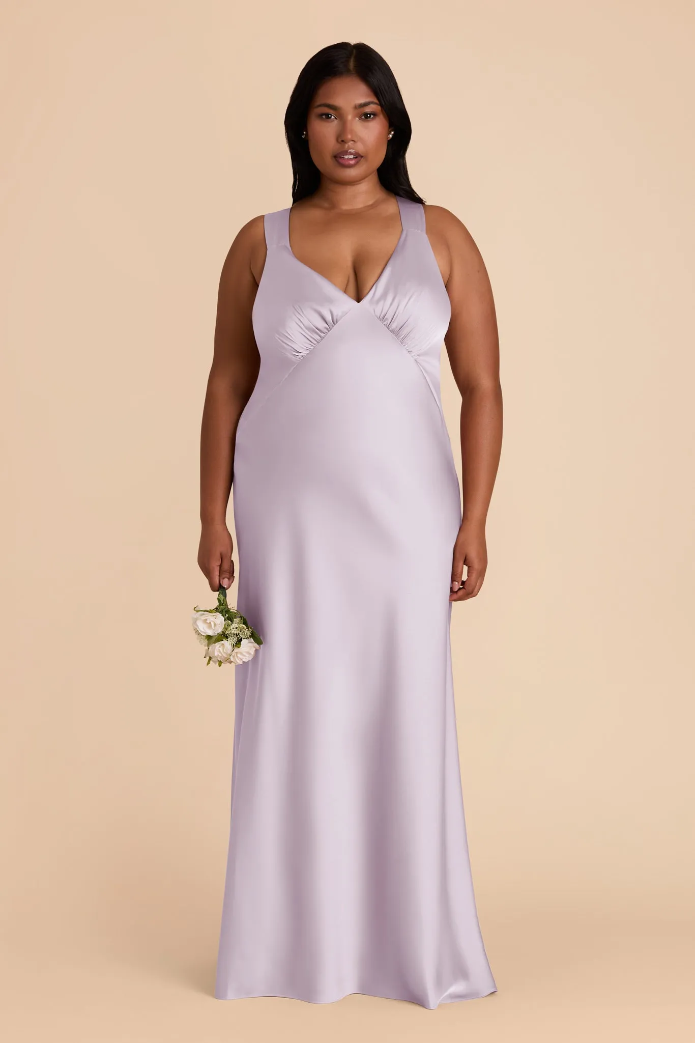 Veronica Matte Satin Dress - Dusty Lilac sold by Birdy Grey product image thumbnail 2