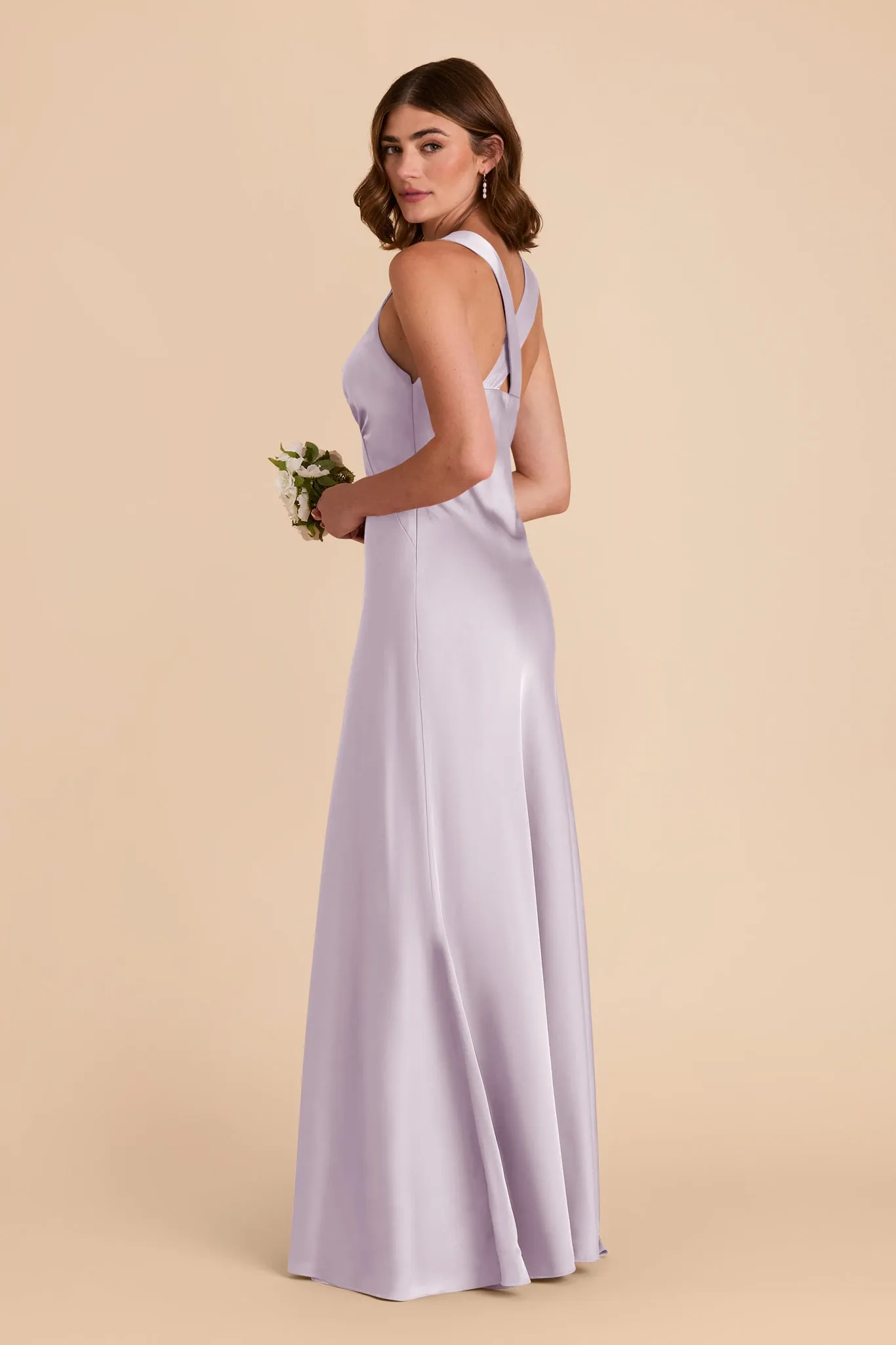 Veronica Matte Satin Dress - Dusty Lilac sold by Birdy Grey product image thumbnail 5