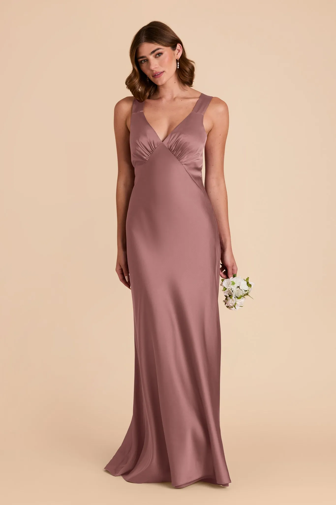 Veronica Matte Satin Dress - Dark Mauve sold by Birdy Grey product image thumbnail 4