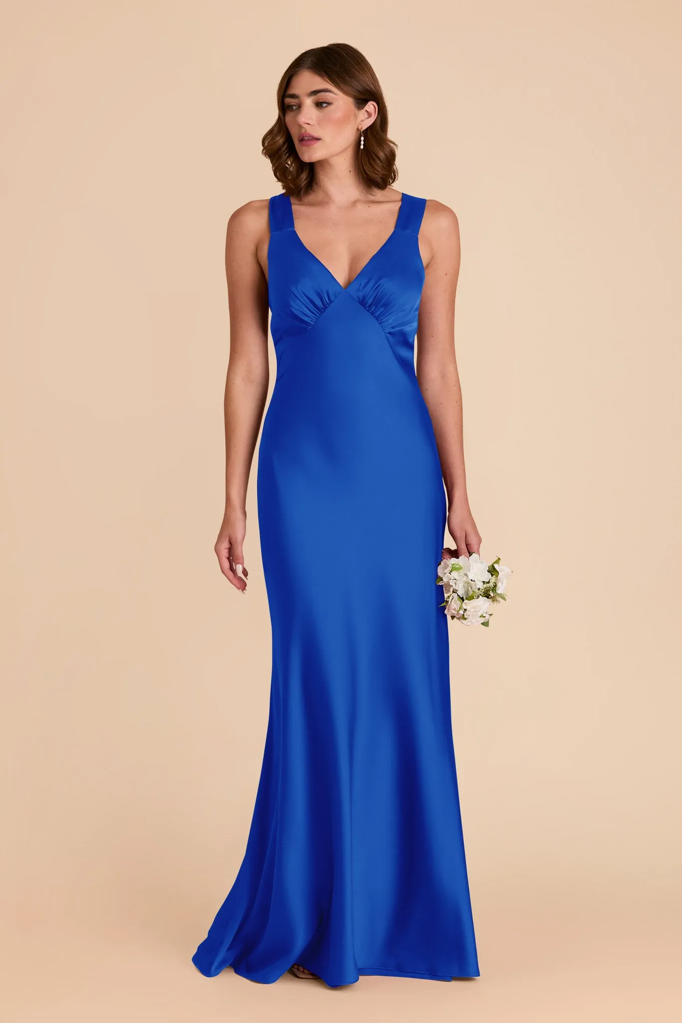 Veronica Matte Satin Dress - Cobalt Blue sold by Birdy Grey product image thumbnail 3