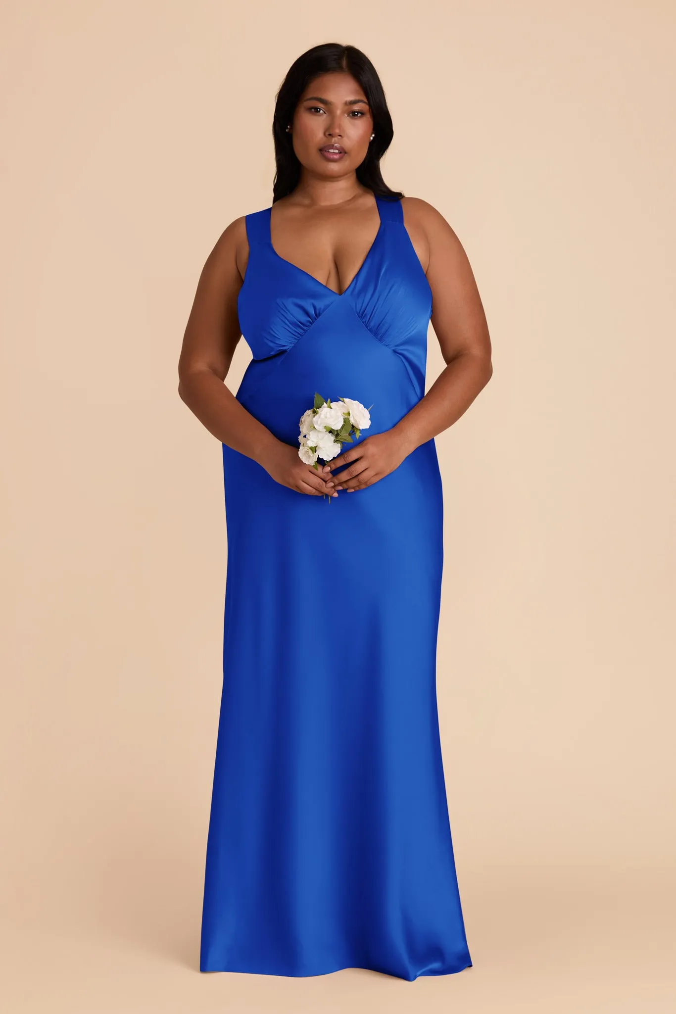 Veronica Matte Satin Dress - Cobalt Blue sold by Birdy Grey product image thumbnail 2