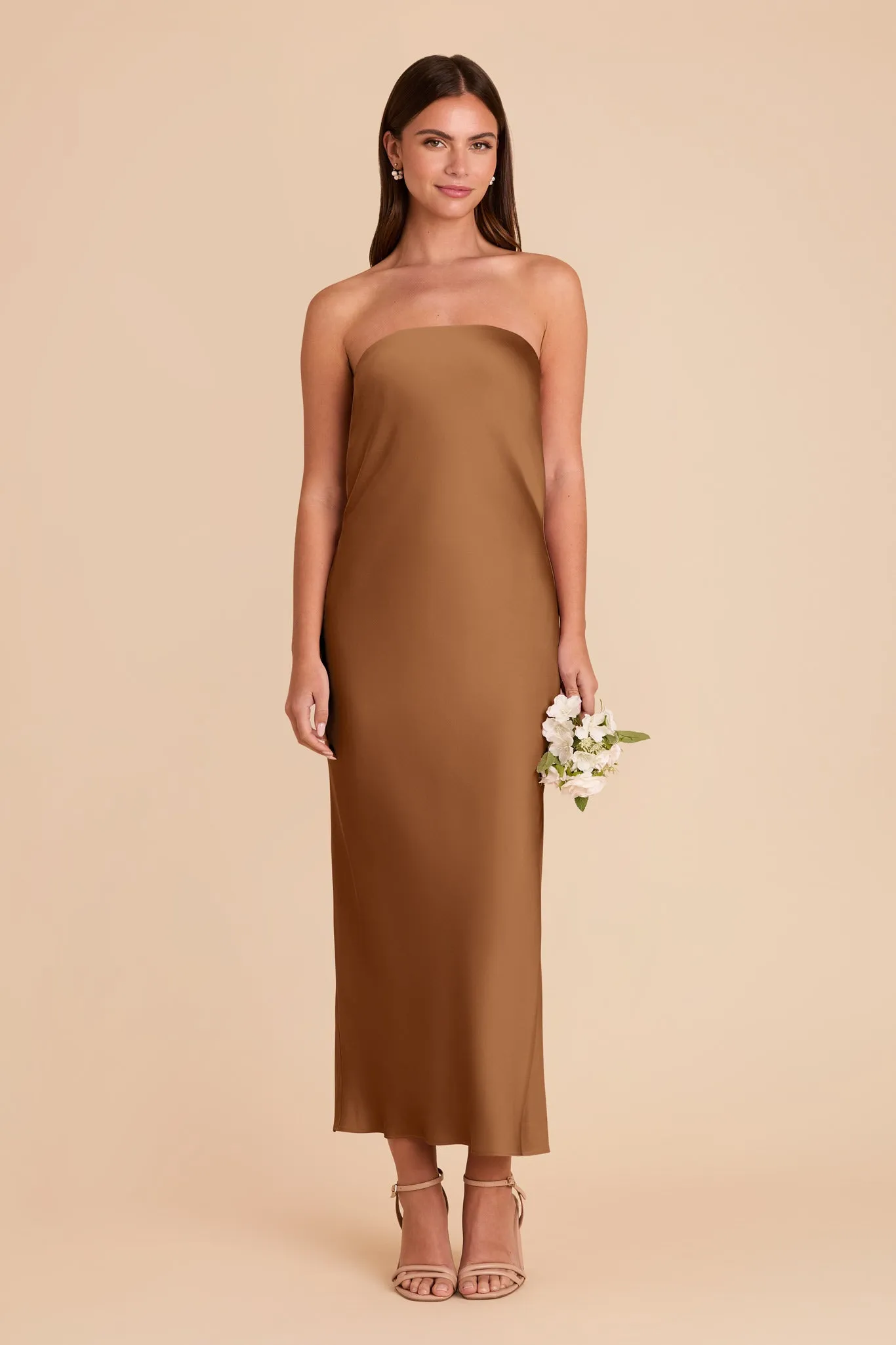 Isla Matte Satin Dress - Copper sold by Birdy Grey product image thumbnail 3