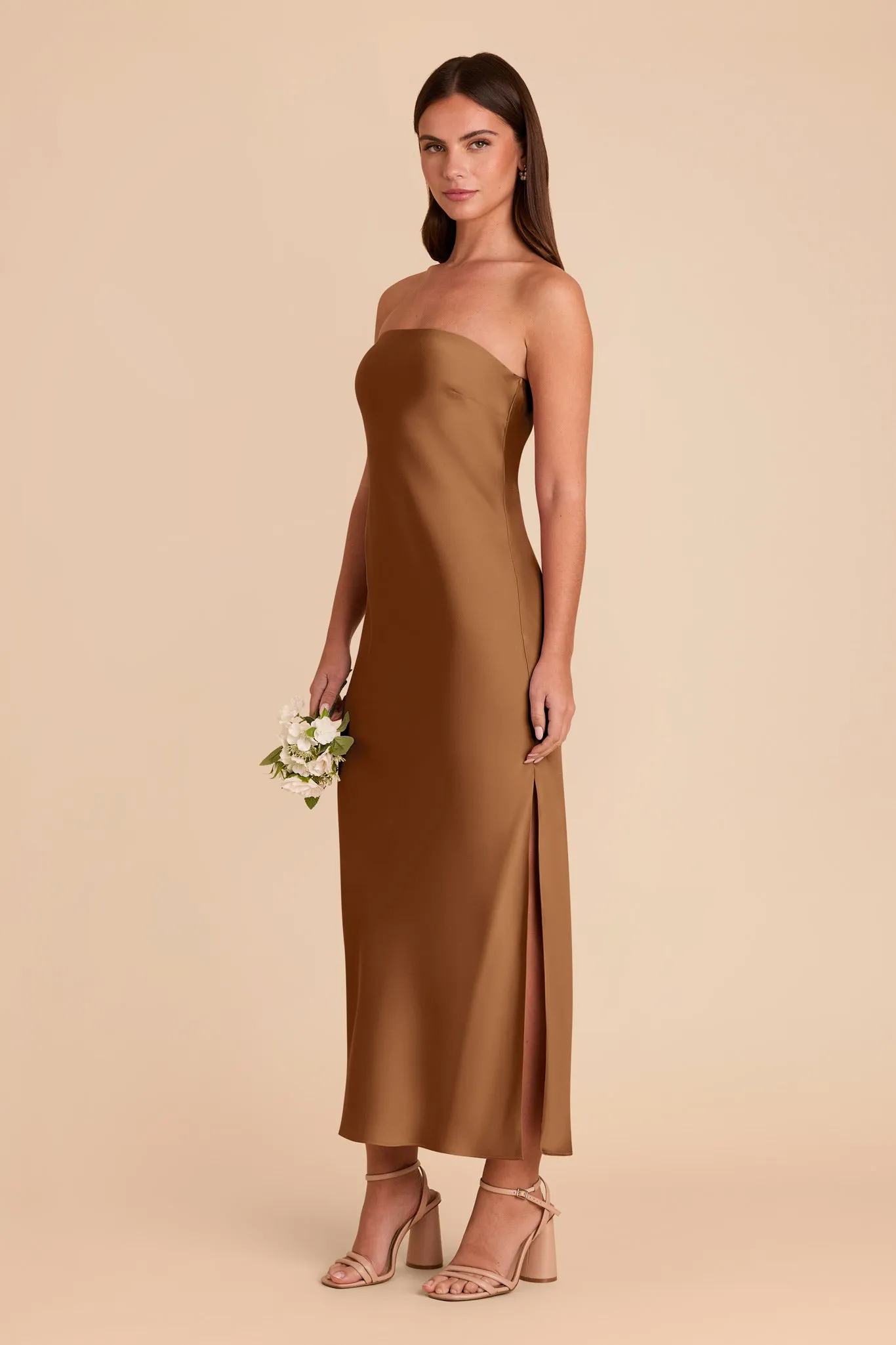 Isla Matte Satin Dress - Copper sold by Birdy Grey product image thumbnail 5