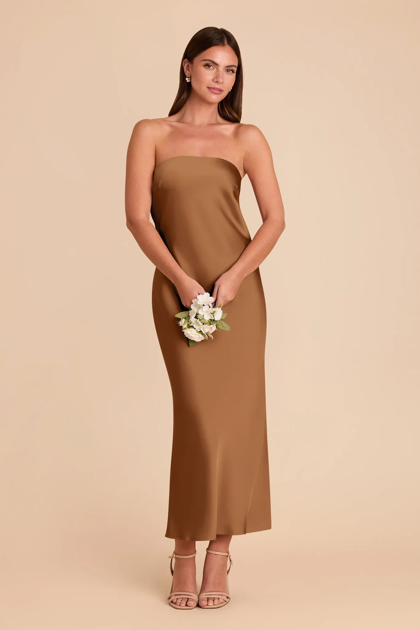 Isla Matte Satin Dress - Copper sold by Birdy Grey product image thumbnail 4