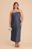 Isla Matte Satin Dress - Dusk Blue sold by Birdy Grey