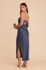 Isla Matte Satin Dress - Dusk Blue sold by Birdy Grey