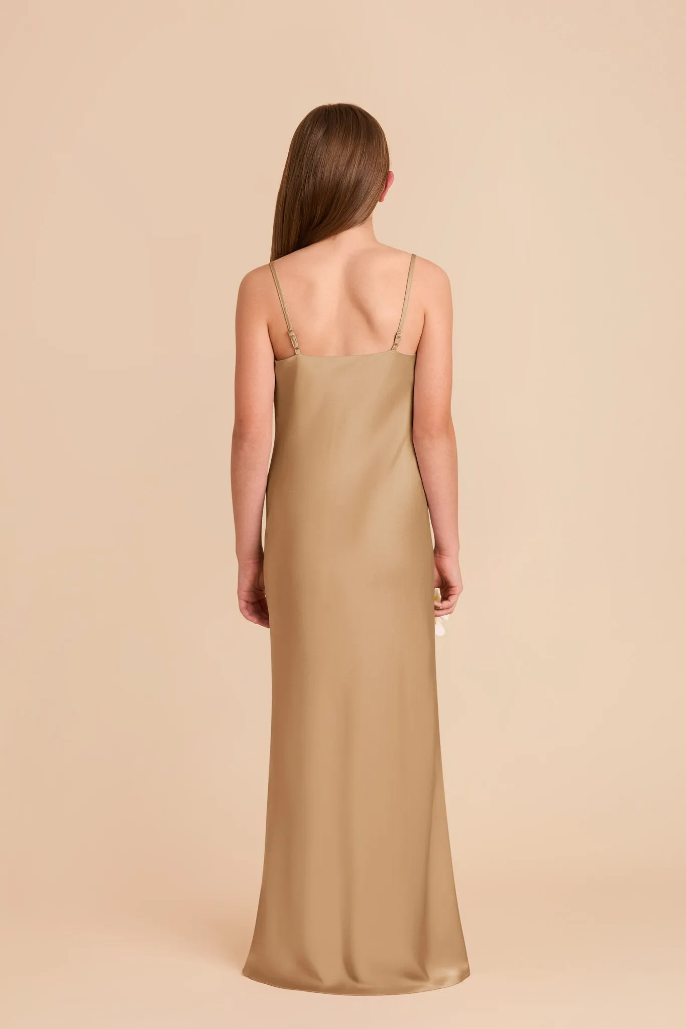 Elisa Junior Matte Satin Dress - Yellow Gold sold by Birdy Grey product image thumbnail 4